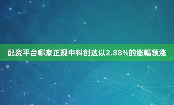 配资平台哪家正规中科创达以2.88%的涨幅领涨